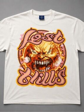 Lost Hills ‘Screaming Sun’ White Graphic Tee